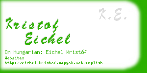 kristof eichel business card