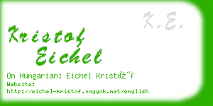 kristof eichel business card